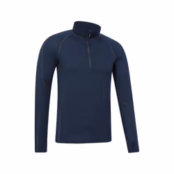 Mountain Warehouse Mens Asgard III Merino Wool Thermal Top - XXS, Dark Blue