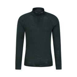 Mountain Warehouse Mens Merino II Base Layer Top - 4XL, Dark Green