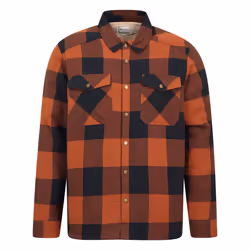 Mountain Warehouse Mens Pinn Flannel Borg Lined Shirt - XS, Burnt Orange