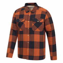 Mountain Warehouse Mens Pinn Flannel Borg Lined Shirt - 4XL, Burnt Orange