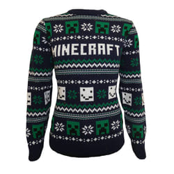Minecraft Unisex Adult Patterned Knitted Christmas Jumper - S, Multicoloured