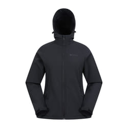Mountain Warehouse Womens/Ladies Arctic Faux Fur Lined Water Resistant Soft Shell Jacket - 14 UK, Jet Black