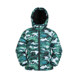 Mountain Warehouse Childrens/Kids Seasons Camo Faux Fur Lined Padded Jacket - 13 Years, Green