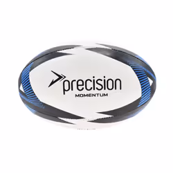 Precision Momentum Rugby Training Ball - 5, White/Black/Blue