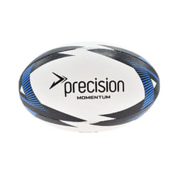Precision Momentum Rugby Training Ball - 5, White/Black/Blue