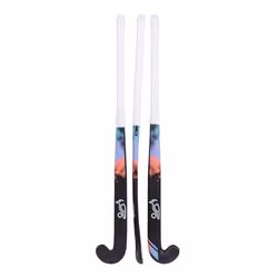Kookaburra Echo L-Bow Hockey Stick - 34in, Black/Multicoloured