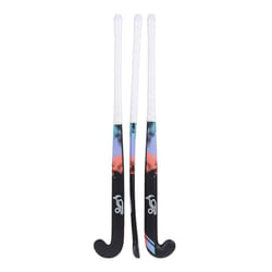 Kookaburra Echo L-Bow Hockey Stick - 36.5in, Black/Multicoloured