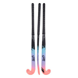 Kookaburra Risk L-Bow Hockey Stick - 37.5in, Black/Multicoloured
