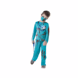 Rubies Childrens/Kids Zombie Doctor Halloween Costume - 5-6 Years, Red/Blue