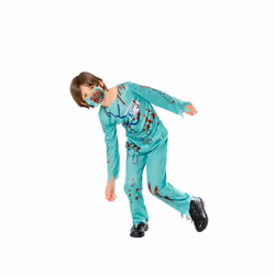 Rubies Childrens/Kids Zombie Doctor Halloween Costume - 5-6 Years, Red/Blue