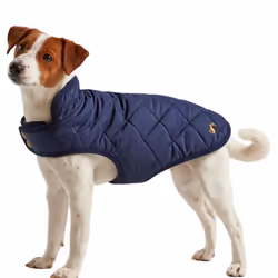 Joules Quilted Dog Coat - M, Navy
