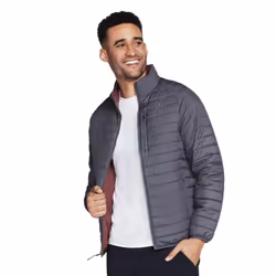 Skechers Mens Go Shield Altitude Reversible Jacket - XL, Black/Charcoal