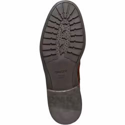 Geox Mens Tiberio Patent Leather Ankle Lace Up Boots - 9 UK, Cognac
