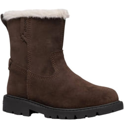 Geox Girls Shaylax Patent Suede Ankle Boots - 4 UK, Chestnut