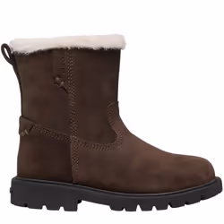 Geox Girls Shaylax Patent Suede Ankle Boots - 4 UK, Chestnut