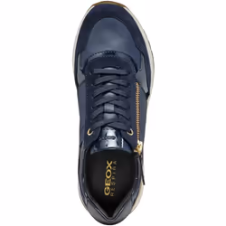Geox Womens/Ladies Desya Patent Leather Trainers - 6 UK, Navy
