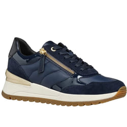 Geox Womens/Ladies Desya Patent Leather Trainers - 7.5 UK, Navy