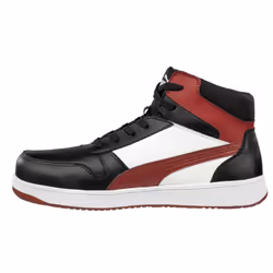 Puma Safety Mens Frontcourt Leather Shoes - 12 UK, Black/Red