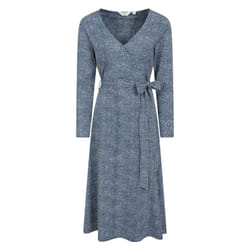 Mountain Warehouse Womens/Ladies Santorini Dotted Long-Sleeved Midi Dress - 6 UK, Dark Blue