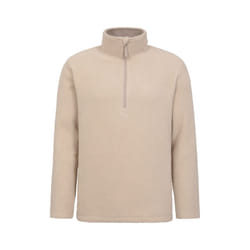 Mountain Warehouse Mens Ted Borg Half Zip Fleece Top - S, Beige