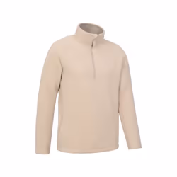 Mountain Warehouse Mens Ted Borg Half Zip Fleece Top - S, Beige