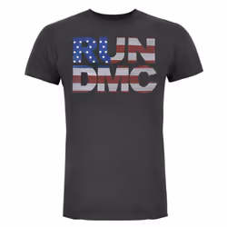 Amplified Mens Run DMC T-Shirt - S, Charcoal