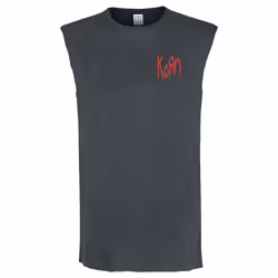 Amplified Unisex Adult Lineart Issues Korn Tank Top - XS, Charcoal