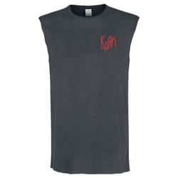 Amplified Unisex Adult Lineart Issues Korn Tank Top - XL, Charcoal