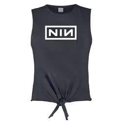 Amplified Womens/Ladies Logo Nine Inch Nails Sleeveless Tank Top - S, Charcoal