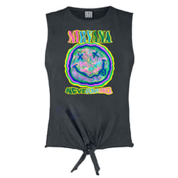 Amplified Womens/Ladies Scribble Nirvana Sleeveless Tank Top - XL, Charcoal