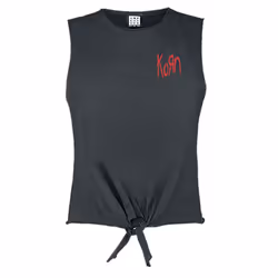Amplified Womens/Ladies Lineart Issues Korn Sleeveless T-Shirt - M, Charcoal