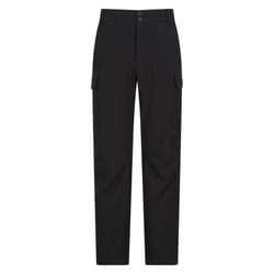 Mountain Warehouse Mens Beacon Softshell Fleece Lined Trousers - 44R, Black