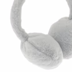 Ribbon Faux Fur Earmuffs - One Size, Grey