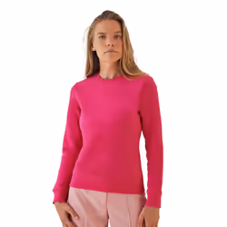 B&C Womens/Ladies Queen Crew Neck Sweatshirt - S, Magenta Pink