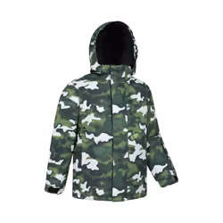 Mountain Warehouse Childrens/Kids Mogal Camo Ski Jacket - 9-10 Years, Dark Green