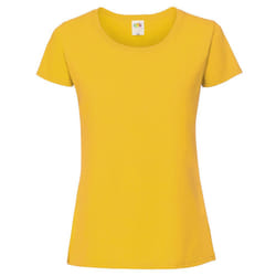 Fruit Of The Loom Womens/Ladies Fit Ringspun Premium Tshirt - XL UK, Sunflower