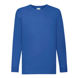 Fruit of the Loom Childrens/Kids Valueweight Plain Long-Sleeved T-Shirt - 3-4 Years, Royal Blue