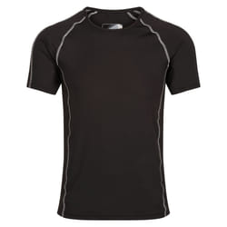 Regatta Mens Pro Short-Sleeved Base Layer Top - XXL, Black