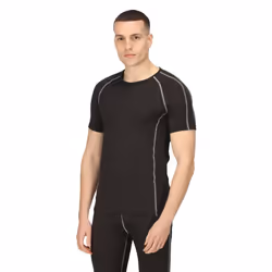 Regatta Mens Pro Short-Sleeved Base Layer Top - XXL, Black