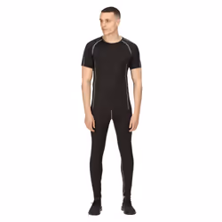 Regatta Mens Pro Short-Sleeved Base Layer Top - XXL, Black
