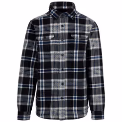 Trespass Mens Checkley Checked Microfleece Shirt - 3XL, Black