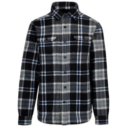 Trespass Mens Checkley Checked Microfleece Shirt - 3XL, Black