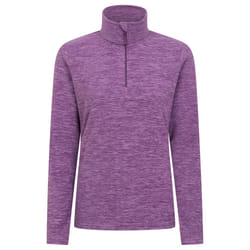 Mountain Warehouse Womens/Ladies Snowdon Melange Fleece Top - 10 UK, Dusky Purple