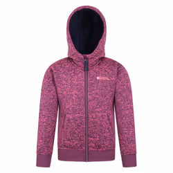 Mountain Warehouse Childrens/Kids Nevis Faux Fur Lined Hoodie - 7-8 Years, Dark Pink