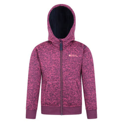 Mountain Warehouse Childrens/Kids Nevis Faux Fur Lined Hoodie - 7-8 Years, Dark Pink