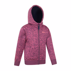 Mountain Warehouse Childrens/Kids Nevis Faux Fur Lined Hoodie - 7-8 Years, Dark Pink