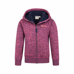Mountain Warehouse Childrens/Kids Nevis Faux Fur Lined Hoodie - 7-8 Years, Dark Pink
