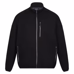 Regatta Mens Kassam Marl Full Zip Fleece Jacket - 3XL, Black/Agave Green Marl