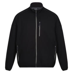 Regatta Mens Kassam Marl Full Zip Fleece Jacket - 3XL, Black/Agave Green Marl