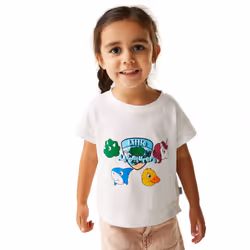 Regatta Childrens/Kids Little Adventurers Animals T-Shirt - 5-6 Years, White